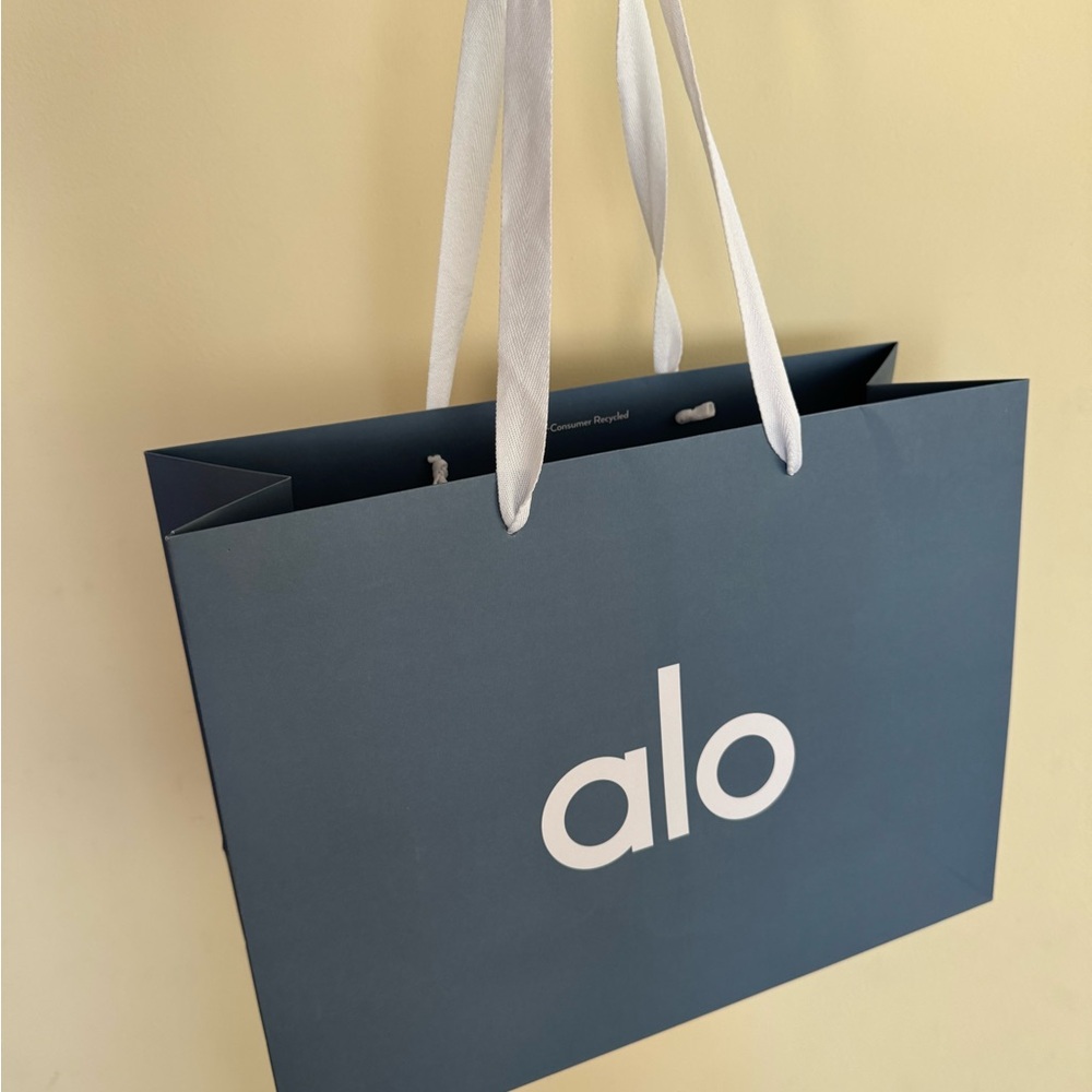 Alo Blue Shopping Bag Paper Empty Bag 16in*12in*6in